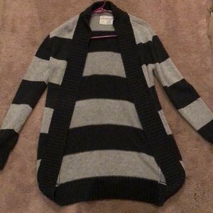 A striped sweater